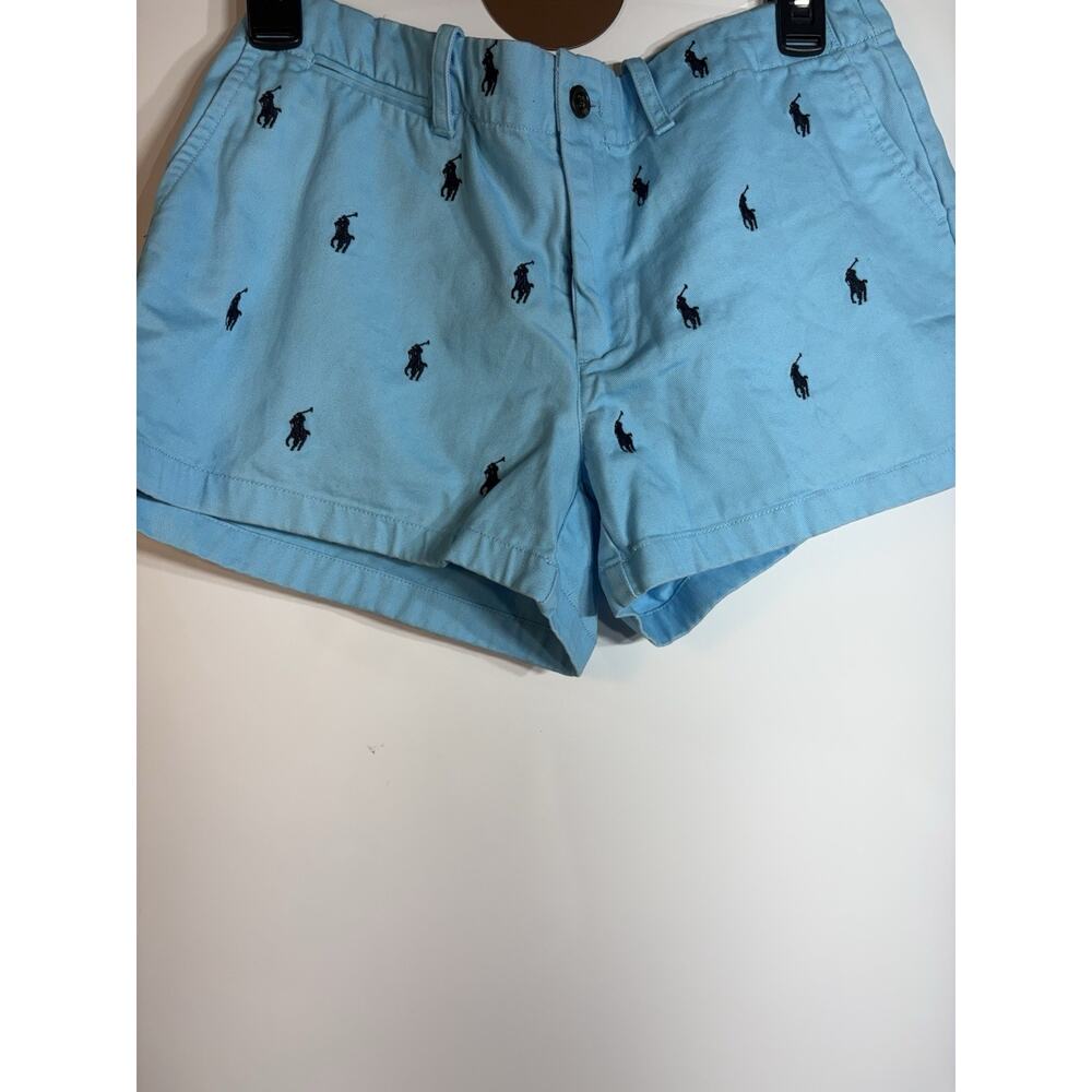 Polo Ralph Lauren SPORT blue pony all over embroidered shorts size 6